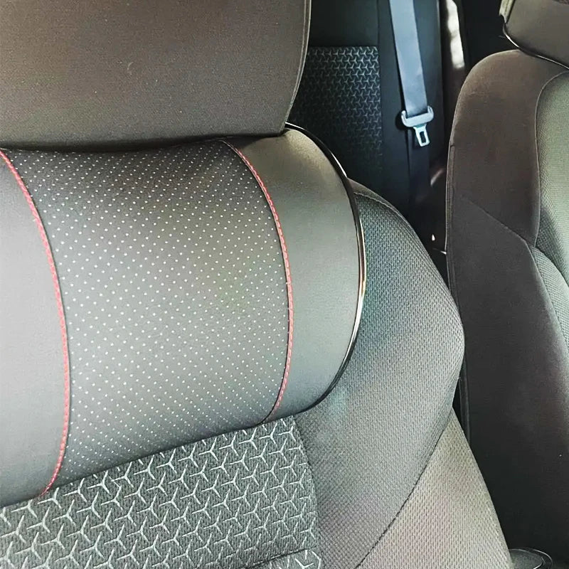 Memory Foam Car Neck Pillow PU Leather Car Headrest Neck Support Pillows Vehicle Neck Cushion Car Interior Accessories
