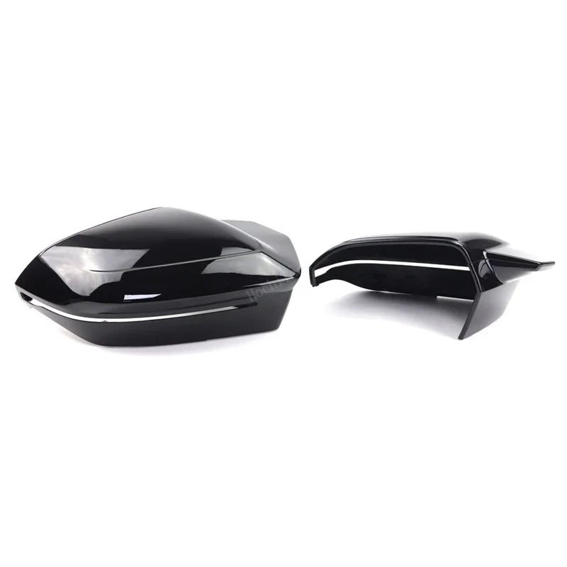 for BMW 5 7 I5 I7 Series G60 G61 G68 G70 M5 G90 Left Hand Drive 2023-up M Look Replacement Bright Black Side Mirror Cover Caps