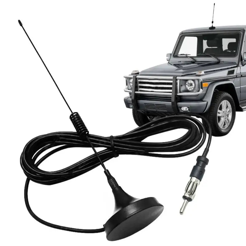 Car Antenna AM FM Radio Antenna Signal Amplifier Booster with Magnetic Base Radio Antenna For Caravans Truck 88-108MHz