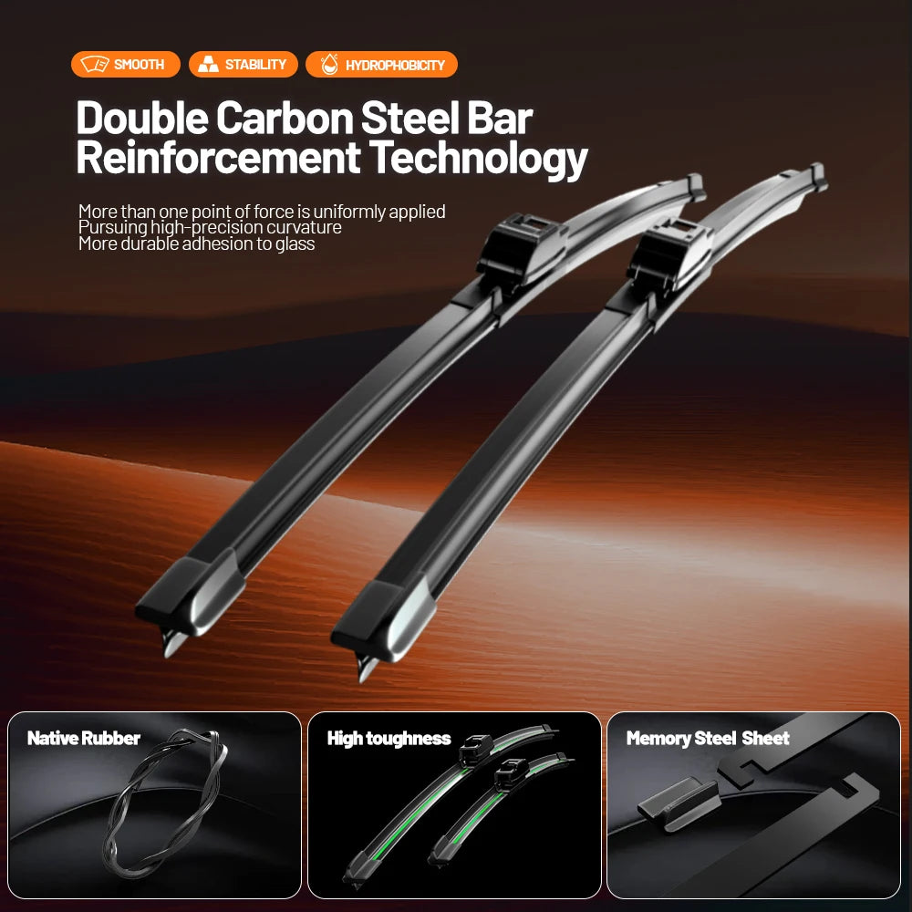 2pcs For BMW 3 Series E90 E91 E92 E93 2005-2012 Front Windshield Wiper Blades Windscreen Window Accessories 2007 2008 2009 2011