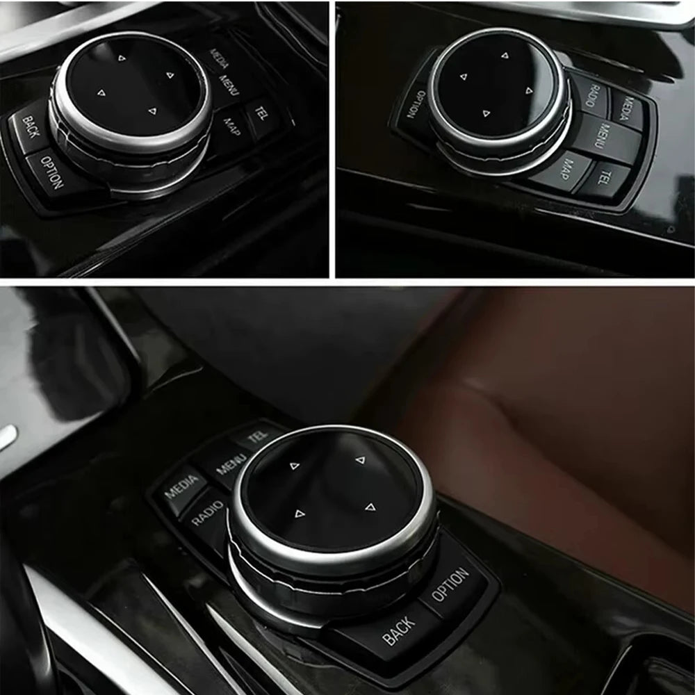 Car Multimedia Big Knob Covers Button Trim Control For BMW F10 F20 F30 IDrive