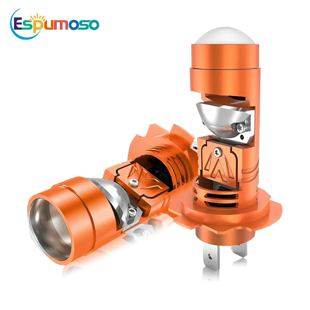 Mini H7 Led Headlight Lamp CANBUS 3 Colors Projector Lens Bulb Hi/Low Beam 800000LM 2000W Auto Headlamps 6000K White Plug&Play