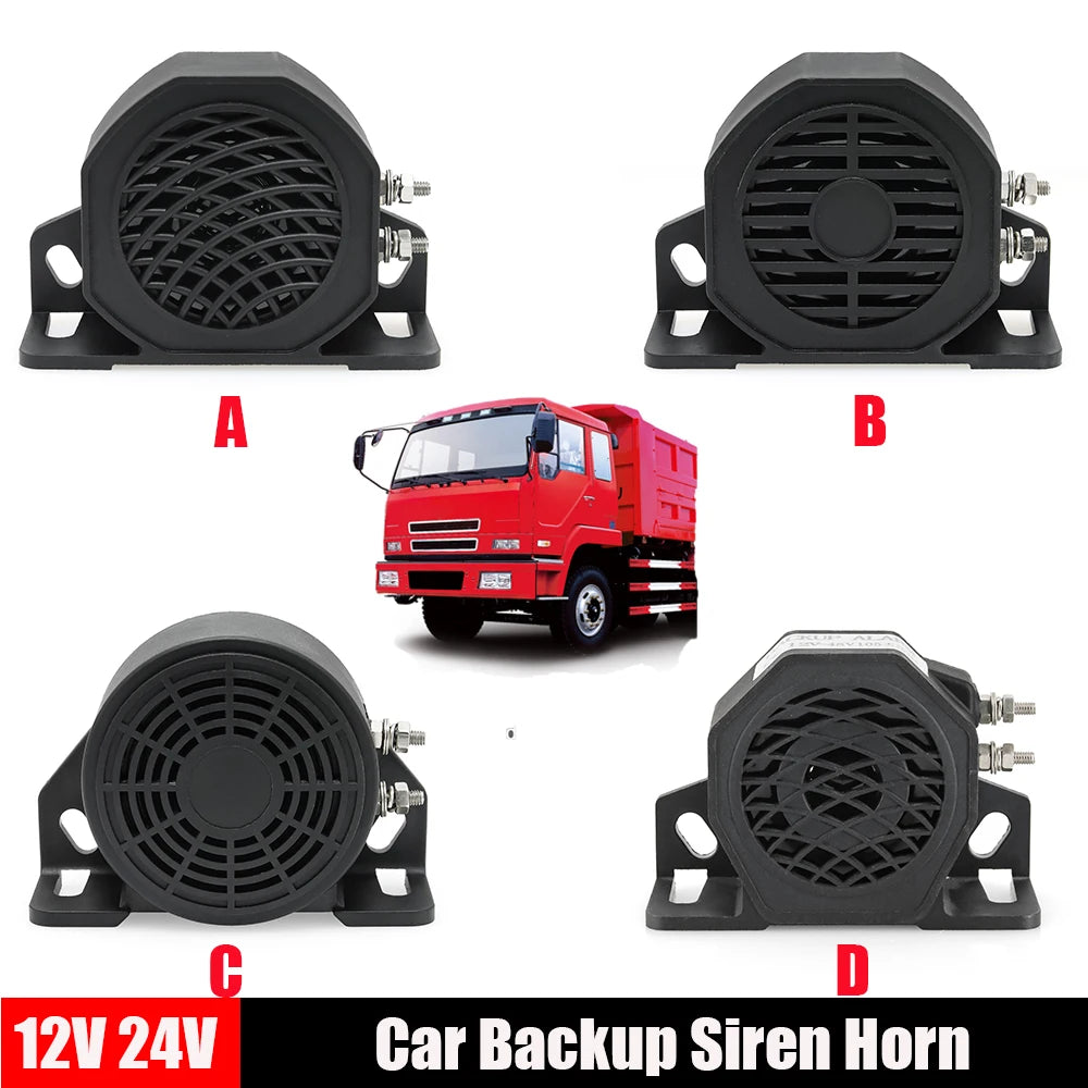 105dB Decibel Backup Reversing Horn Waterproof Siren Beeper Buzzer Sound Alarm for Car Truck For Vehicle Reverse Reminder 12-24v