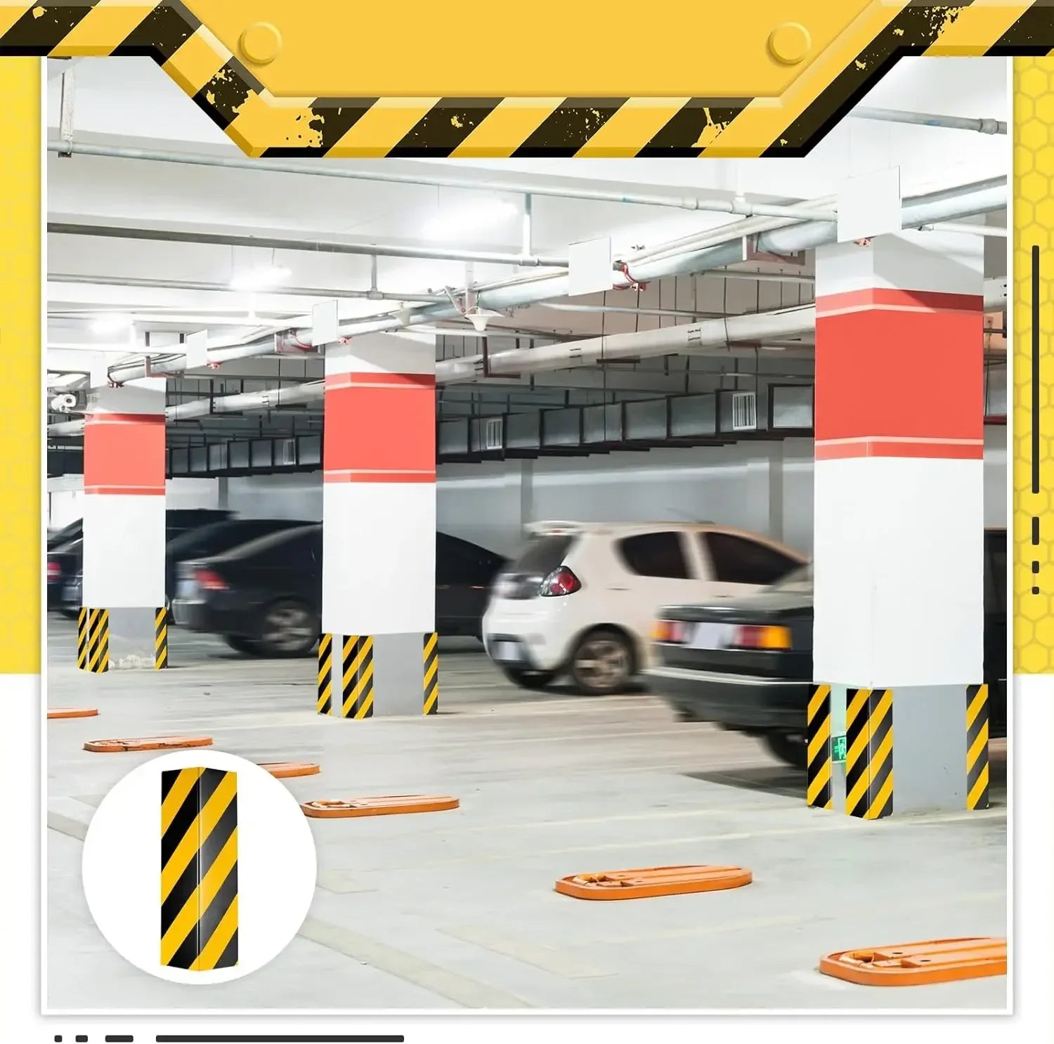 Garage Wall Protector Strong Foam Corner Guard Door Bumper Guard Foam Wall Corner Guard Car Sticker Reflective Eva Corner Guard