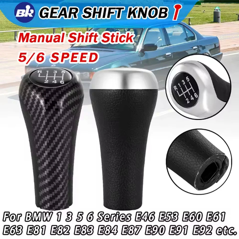 New Product 5/6 Speed Interior Replacement Gear Shift Knob For BMW 1 3 5 6 Series E46 E53 E60 E61 E63 E81 E82 E83 E84 E90 Etc