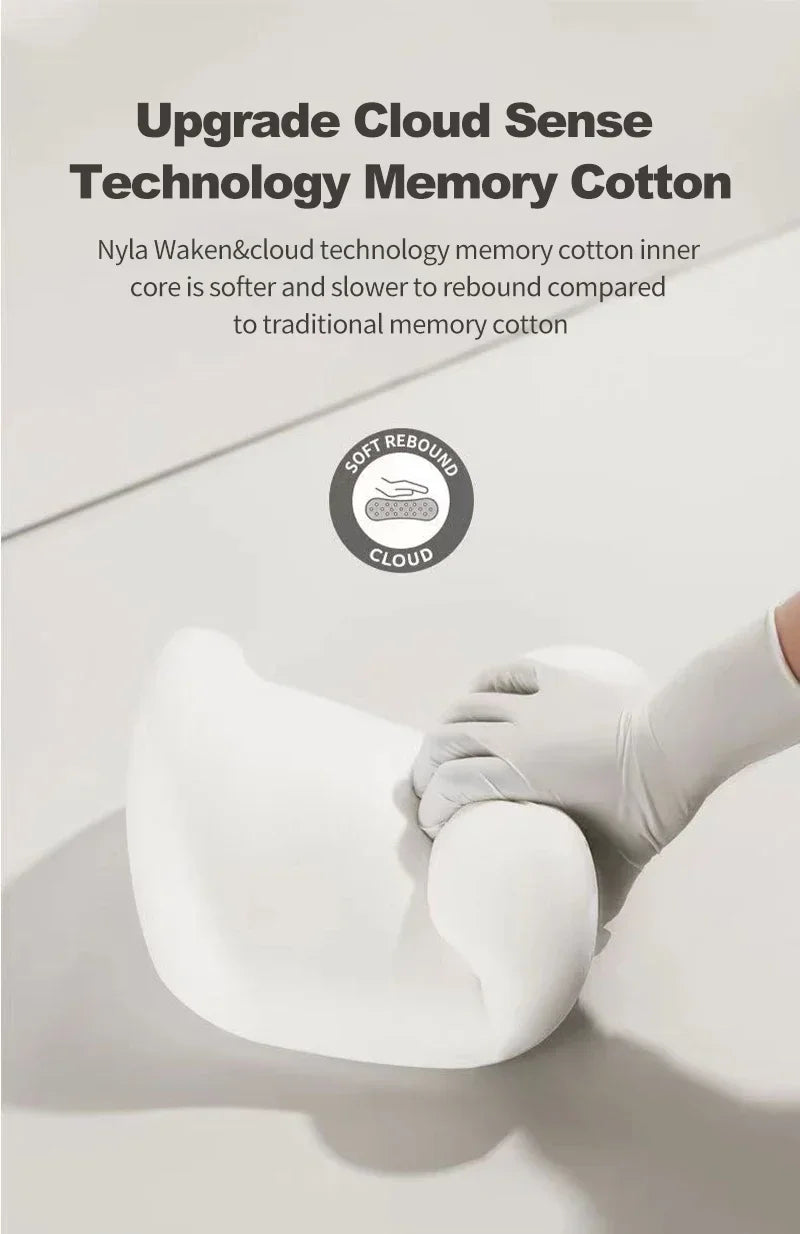 Car Memory Foam Neck Pillow Ergonomic Support for Lumbar Backrest and Headrest Cushion All Season Use