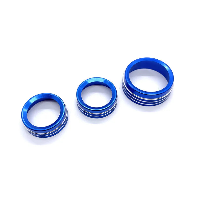 3pcs Car A/C Control Knob Volume Radio Switch Decora Cover For Dodge Challenger Charger RT SXT Scat Pack Hellcat 2015-2020