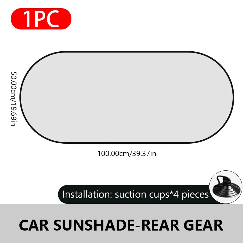 SEAMETAL Car Sun Shade UV Protector Reflective Fabric Car Window Sunshade Front Rear Back Window Sun Visor Summer Protection