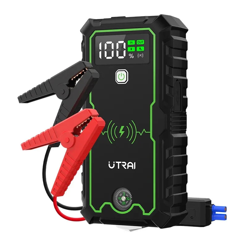 UTRAI Car Jump Starter 4000A Car Battery Starters 16000mAh Portable Power Bank 10W Wireless Charging Propulsion Booster For Car