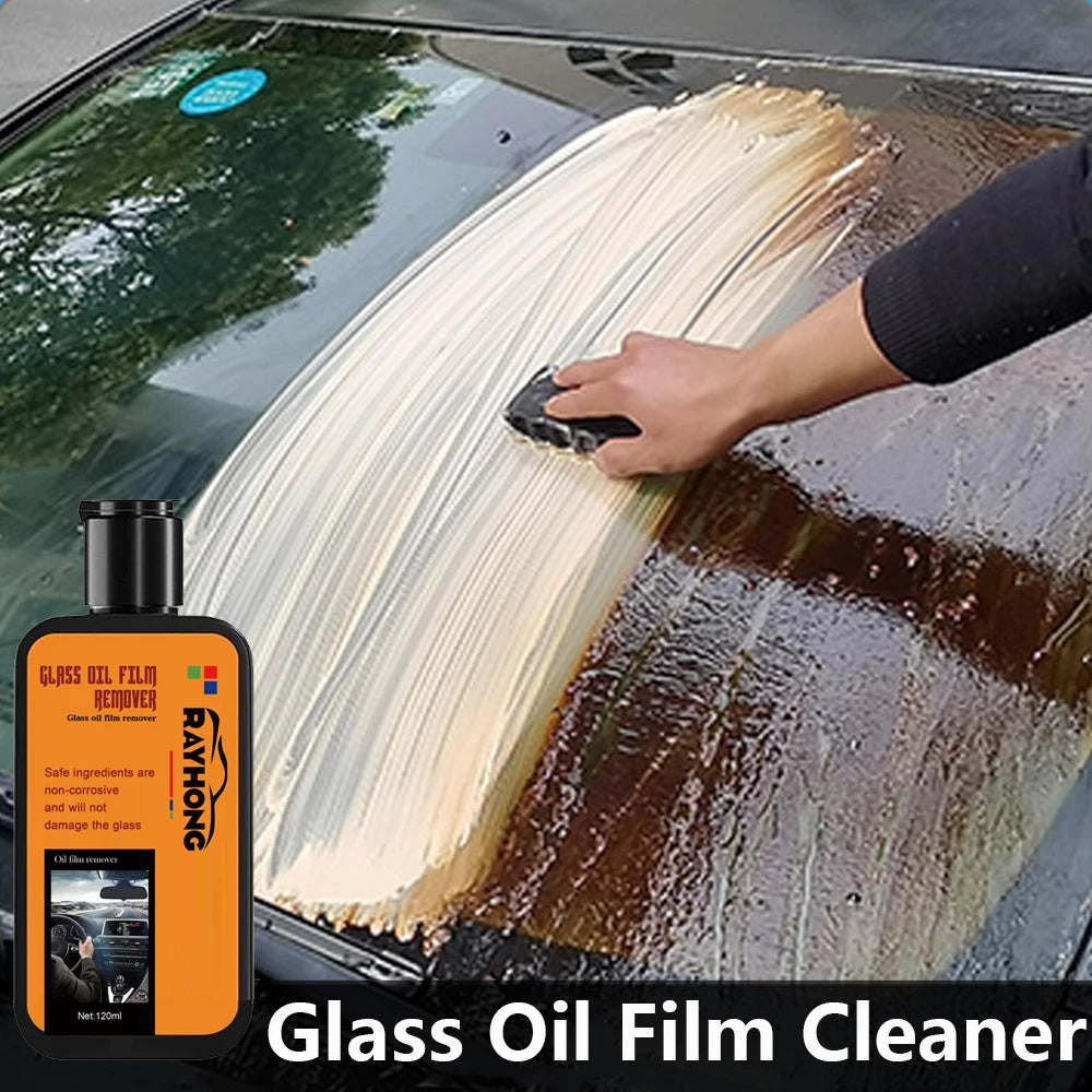 Car Glass Oil Film Remover Glass Polishing Compound Windshield Cleaner Car Glass Polishing Clear Window Auto Detailing