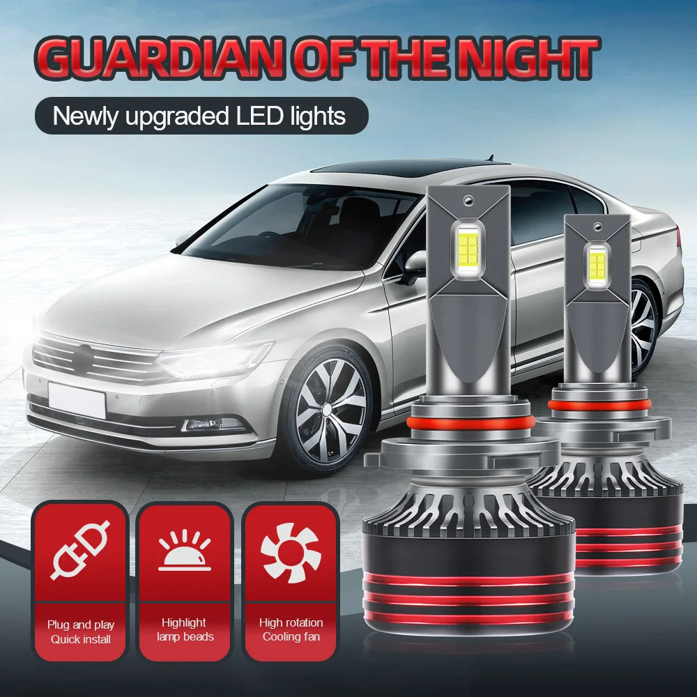 H11 Canbus LED Headlight  Bulbs 9005/HB3 9006/HB4 H1 H4 H7 H13 9004 9007 6500K White Singel Copper Tube Auto Light Bulbs