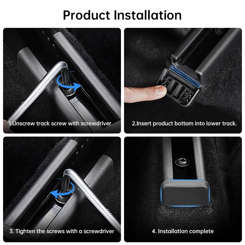 YZ For Tesla Model 3 Y Juniper Highland 2026 Seat Rail Cover 8-4PCS Protector Rear End Backseat Slide Protection Anti-kick News