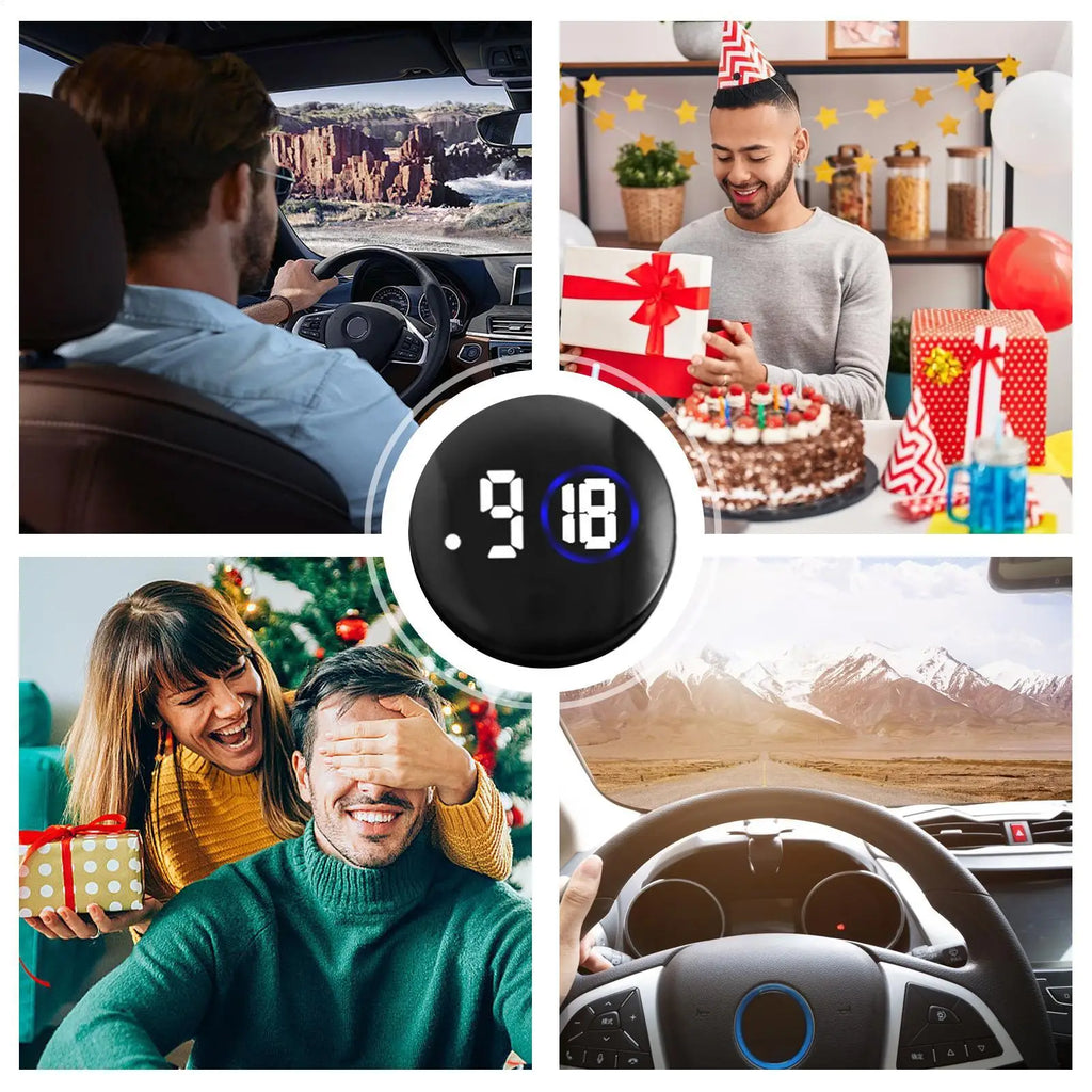 Mini Car Dashboard Clock Luminous Analog Clocks Watch Digital Car Clock Touch-sensitive Display Auto Clocks Interior Decoration