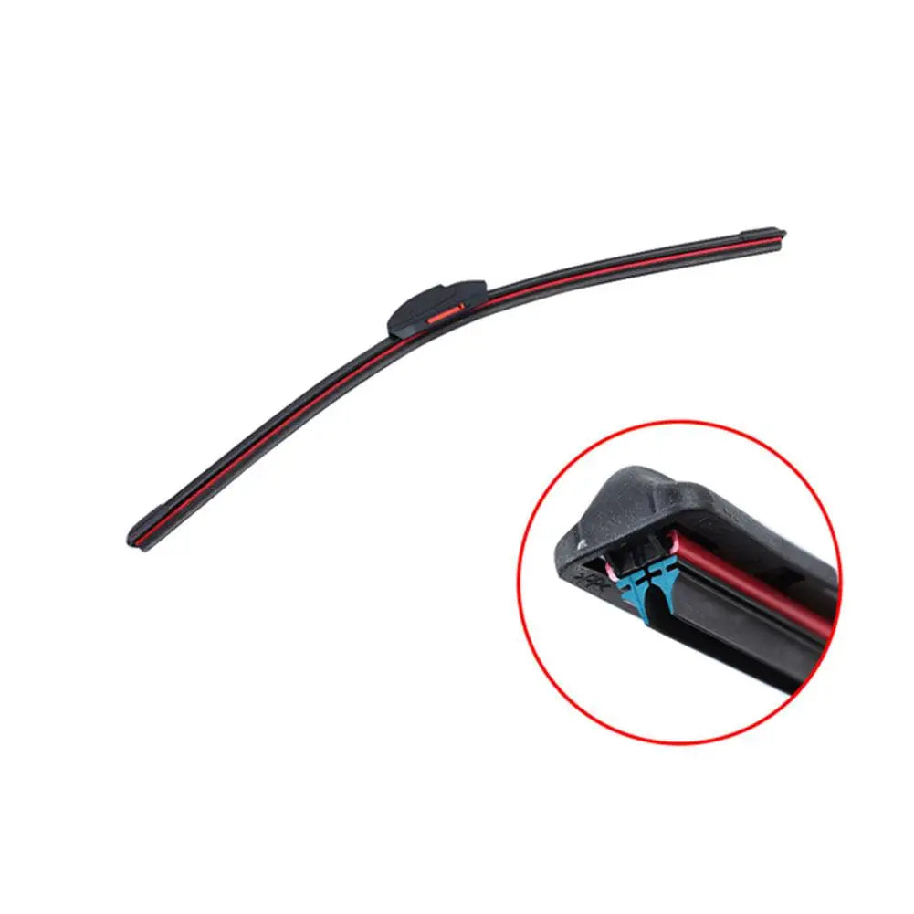 Car Windshield Wiper Blades Universal Water Repellent Wiper Blades Soft Double Layer Rubber Frameless Bracketless Car Wipers