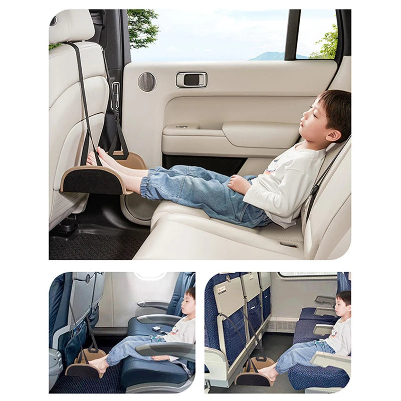 Car Travel Rest Foot Pad Portable Foot Hammock Long Flight Essentials Office Footrest Hanging Adjustable Car Interior Supplies