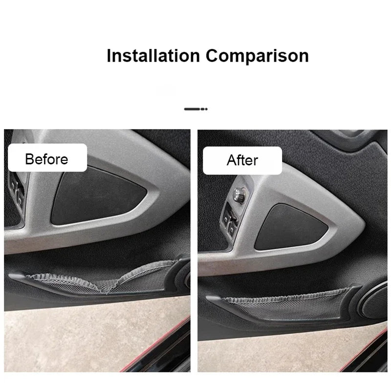 2pcs For Mercedes Smart 451 Fortwo 2009-2014 Car Door Net Bag Non-elastic Repair Strip Modification Interior Accessories