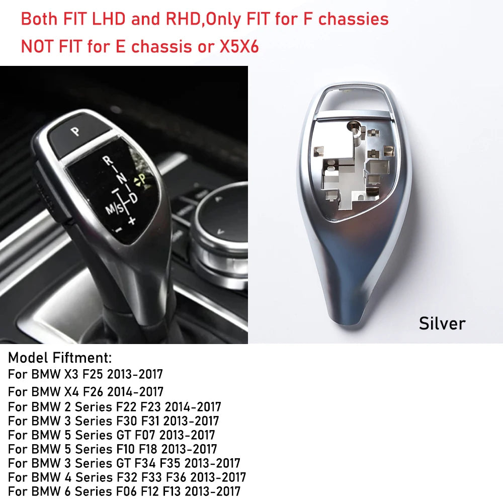 Interior Replacement Gear Shift Knob Cover For BMW F30 F31 F32 F33 F34 F36 F07 F10 F11 F12 F06 Gear Shifter Lever Head Panel