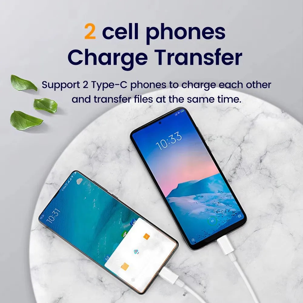 0.3M Short USB Type C Cable PD60W Fast Charging Power Bank Data Cord For iphone 15/16/17 Samsung Xiaomi Huawei Phone USB C Cable