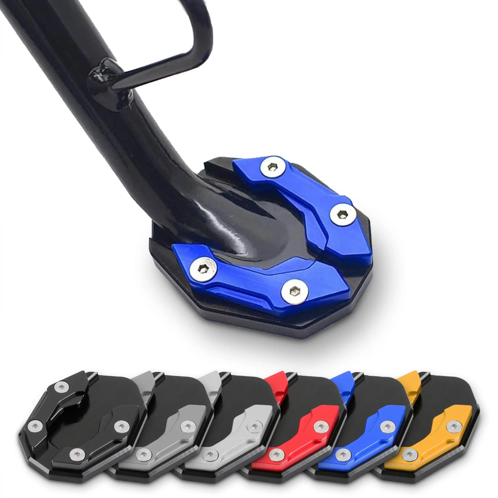 Motorcycle Kickstand Extender Foot Side Stand Extension Pad Support Plate Replacement,Side Parking Stand Foot Pad