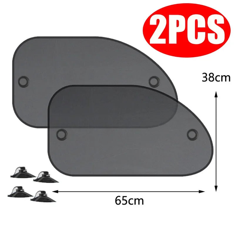 Car Window Sunshade Cover Sun UV Protection Auto Front Rear Black Window Curtain Side Glass Mesh Sunshades Accessories