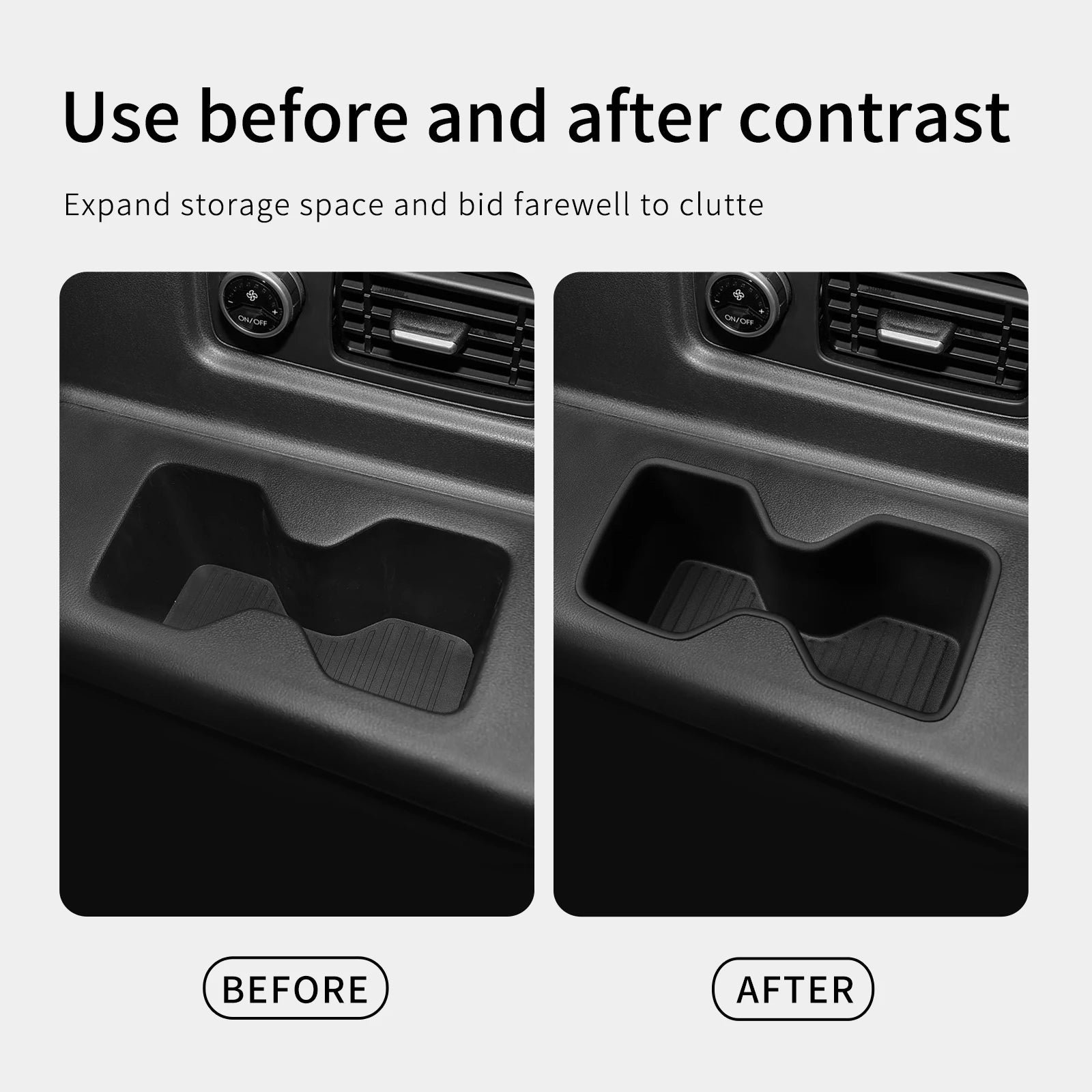 for Hyundai Santa Fe 2024 2025 6/7 Seats Car Water Cup Holder The Third Row Drinks Cup Holder Storage Box Accessories 2pcs