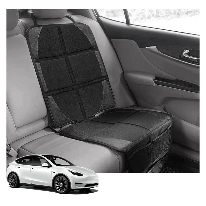 Car Seat Cover for Tesla Model 3 Y Juniper 2026 Oxford PU Leather Protector Mats Child Baby Cushion Protective Mat For Baby Kids