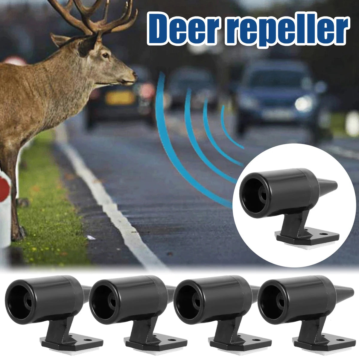 4pcs Deer Warning Whistles Wind Deer Repelling Whistles Mini Deer Collision Alerts Wildlife Warning Device Car Accessories