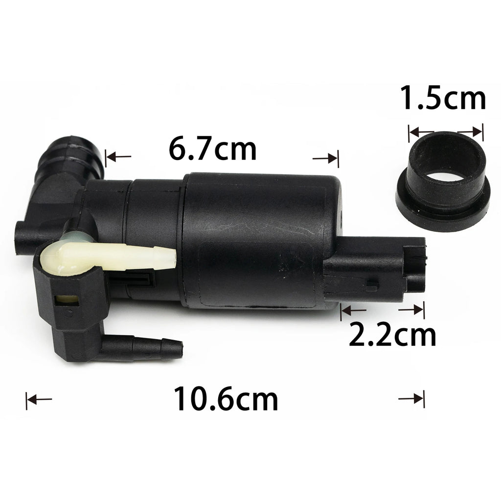 Erick's Wiper Front & Rear Windscreen Wiper Washer Pump Motor with Grommet For Peugeot 207 307 308 807 1007 Twin Water Outlet