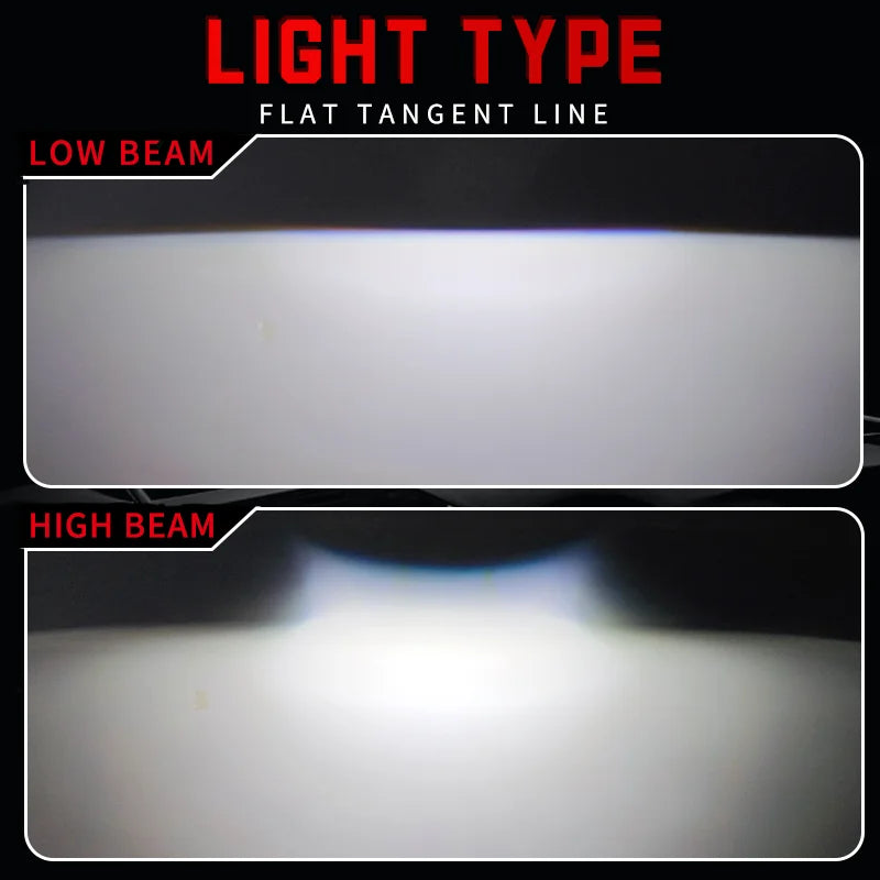 1.5 INCH SQUARE MODULE LED Fog Light Lens Matrix Bi Led Projector Retrofit Headlight High Low Beam Car for Car Motorcycle SUV
