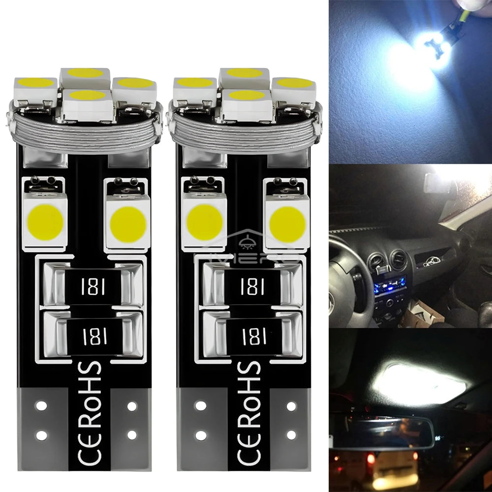 20/50/100X Car Led Canbus White T10 194 W5W Turn Signal No Error Free Interior Reading Light Tail Bulb Backup Parking Lamp