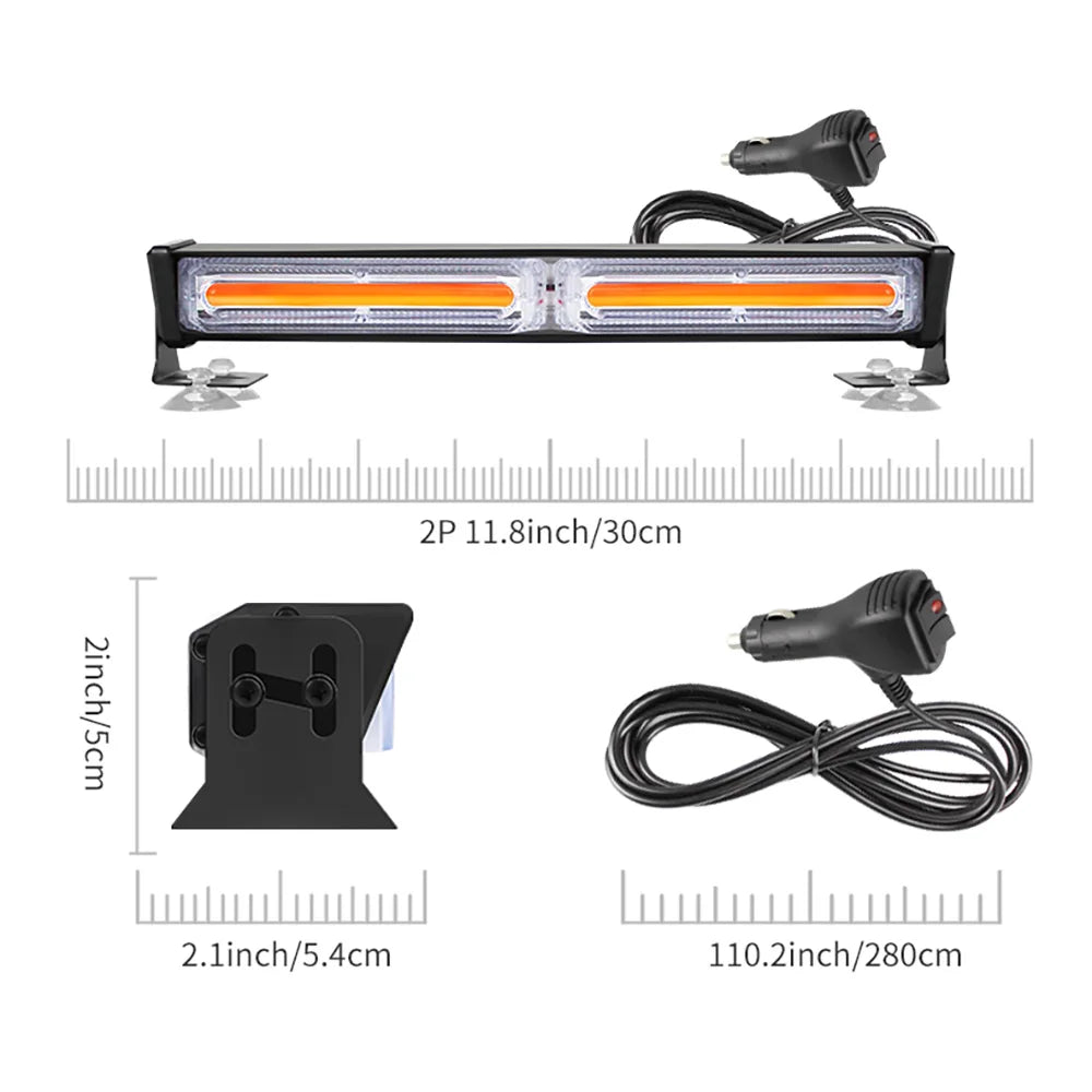 New LED Strip Lamp Competitive Price Led Barra 4wd Flash Light Bar Slim Concave Lens Bar Strobe Light with Bracket
