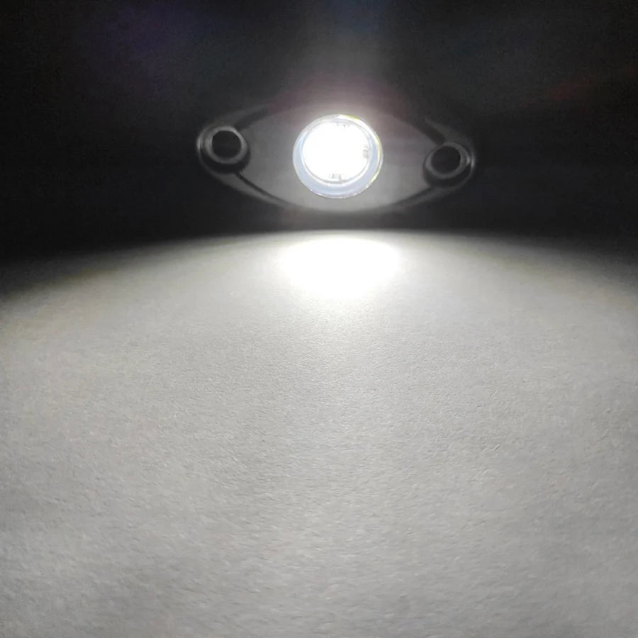 Waterproof 12V LED Rock Lights Kit Underbody Underglow Trail Rig Atmosphere Lamp for Car Truck ATV SUV Offroad Fender Neon Light