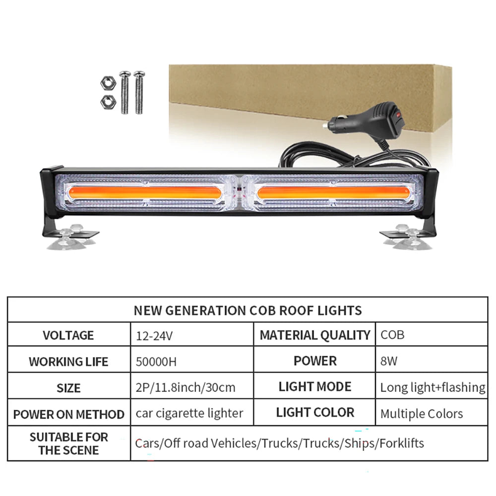 New LED Strip Lamp Competitive Price Led Barra 4wd Flash Light Bar Slim Concave Lens Bar Strobe Light with Bracket