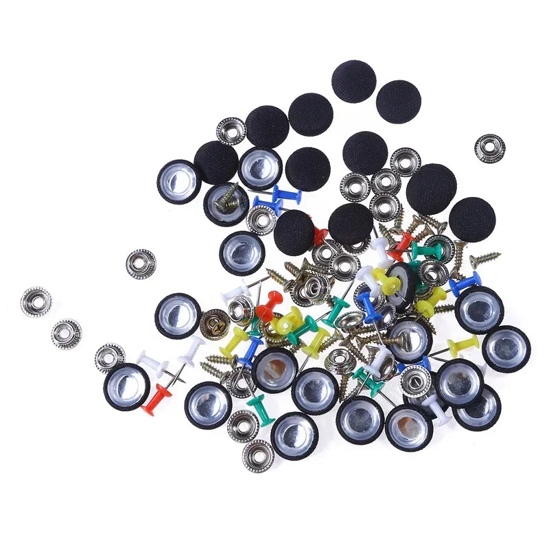 10/30/60Pcs Car Interior Roof Buckles Headliner Ceiling Cloth Fixing Screw Care Fabric Buckle Rivets Retainer Cap Repair Tools