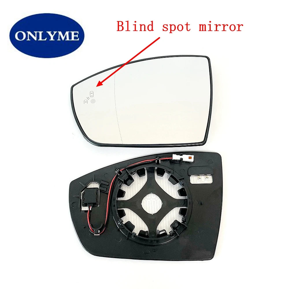 Car Wide Angle Heated Mirror Glass With Blind Spot Light For FORD GALAXY / GRAND C-MAX / KUGA / S-MAX / ECOSPORT 2006 - 2023