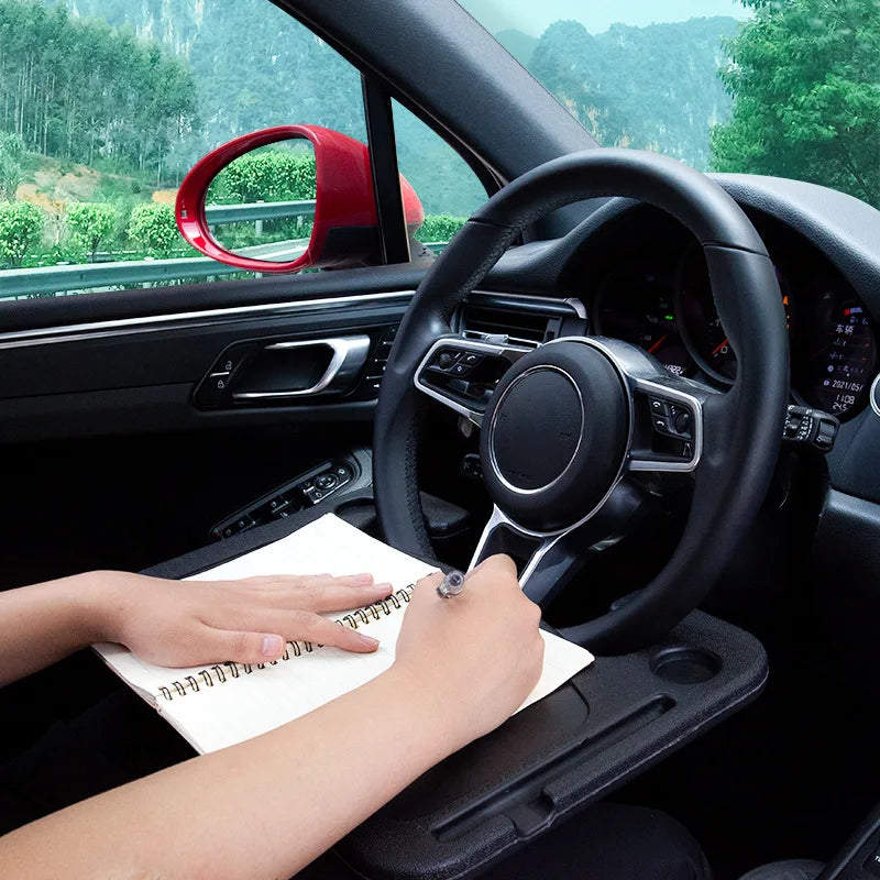 Portable Car Laptop Computer Desk Mount Stand Eat Work Bracket Drink Food Coffee Tray Board Car Steering Wheel Dining Table