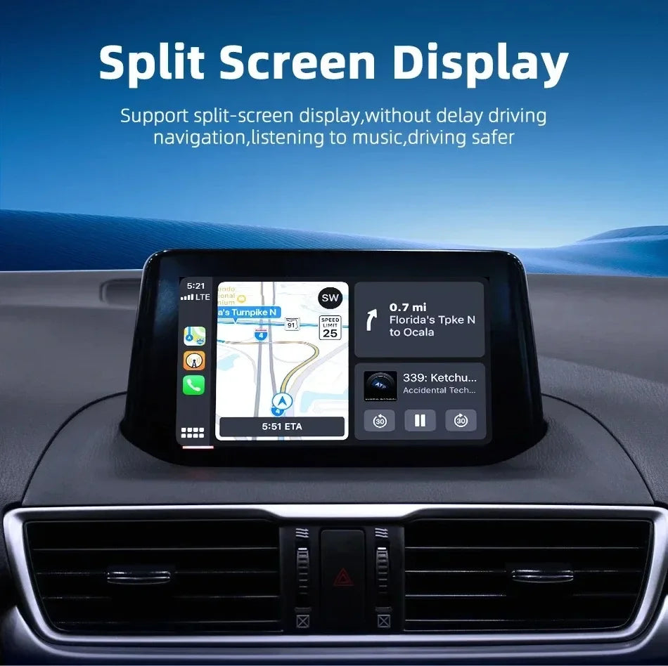 NEW Wireless CarPlay Android Auto Wireless Adapter SmartMini Box Plug And Play WiFi Fast Connect OTA Update Universal For Toyota