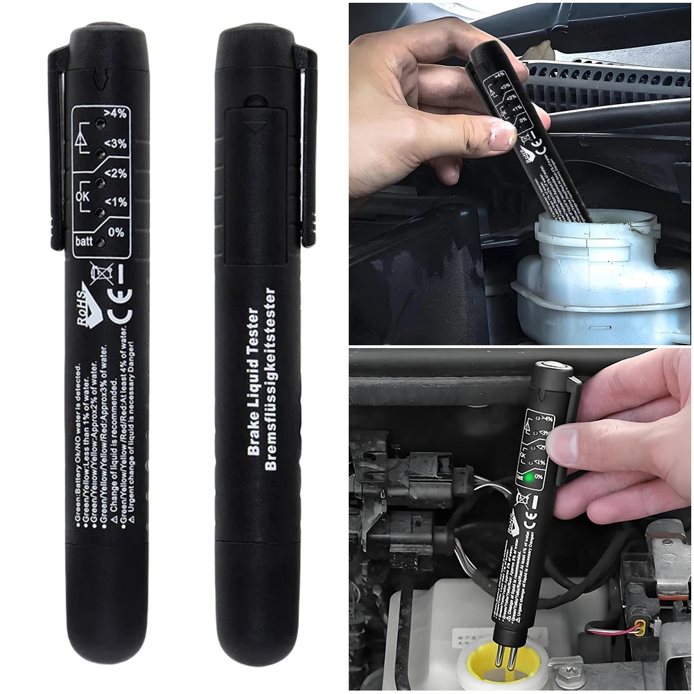 Brake Fluid Tester 5 LED Indicator Accurate Oil Quality Diagnostic Tool Car Brake Fluid Tester Pen Car Vehicle Auto Testing Tool