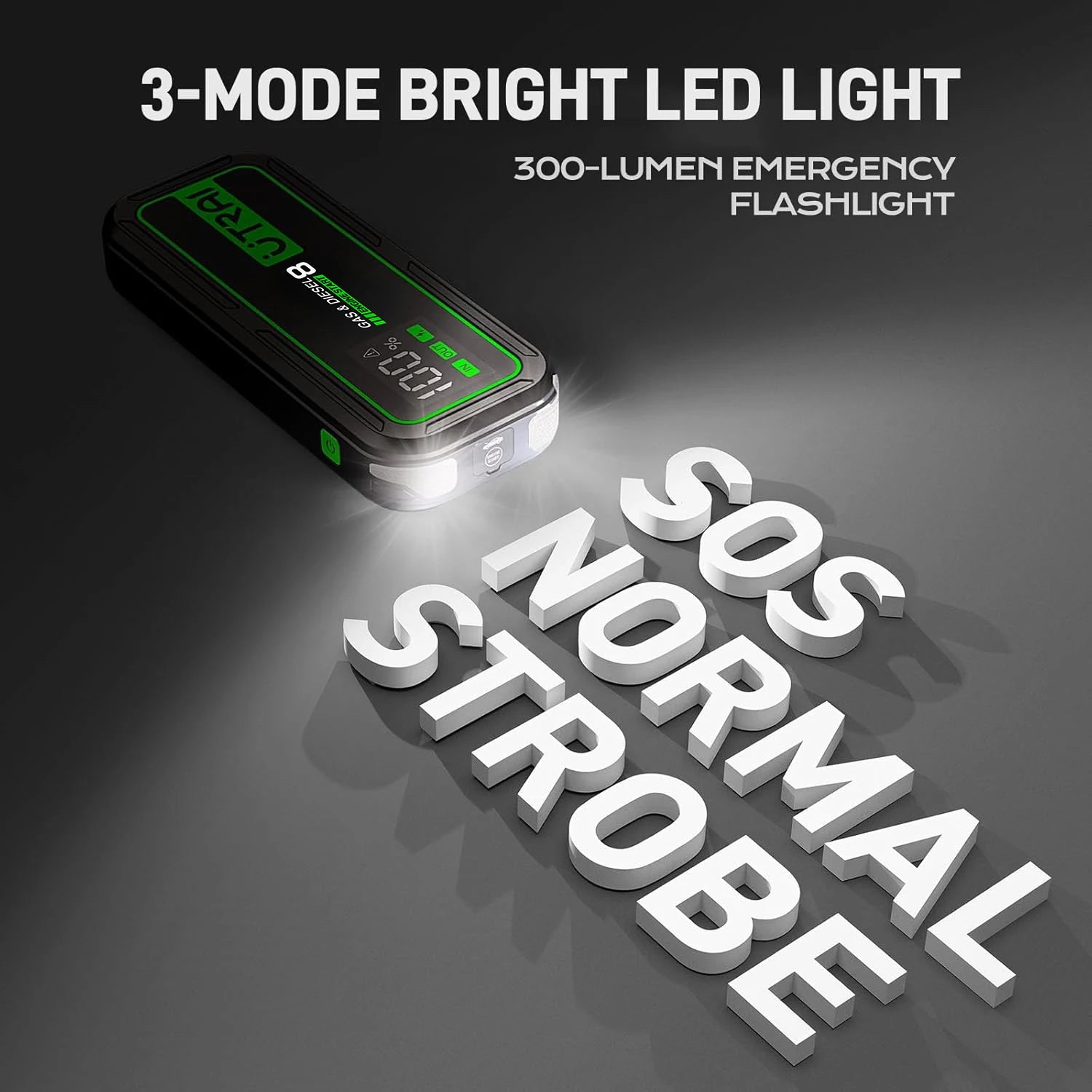 UTRAI  20000mAh Car Jump Starter Power Bank 6000A Car Booster Auto Emergency Starting Device Jump Start for Petrol Diesel