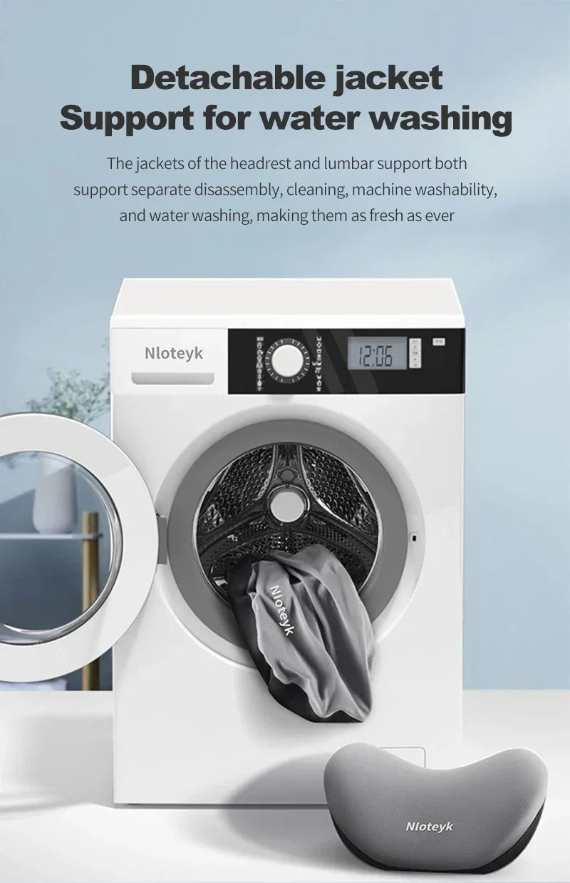 Car Memory Foam Neck Pillow Ergonomic Support for Lumbar Backrest and Headrest Cushion All Season Use