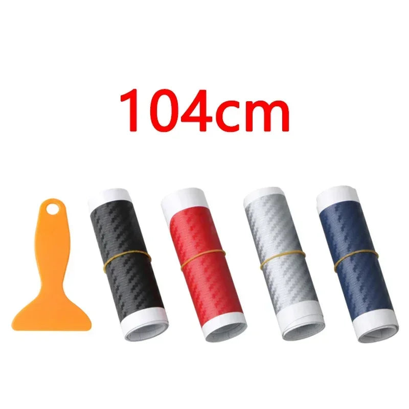 Car Rear Bumper 90/104cm  Sticker Carbon Fiber Protective Pad Anti-Scratch Cover Car Edge Board Scuffproof Decal Strip