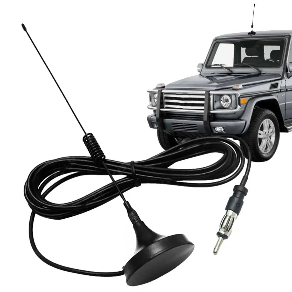 Car Antenna AM FM Radio Antenna Signal Amplifier Booster with Magnetic Base Radio Antenna For Caravans Truck 88-108MHz