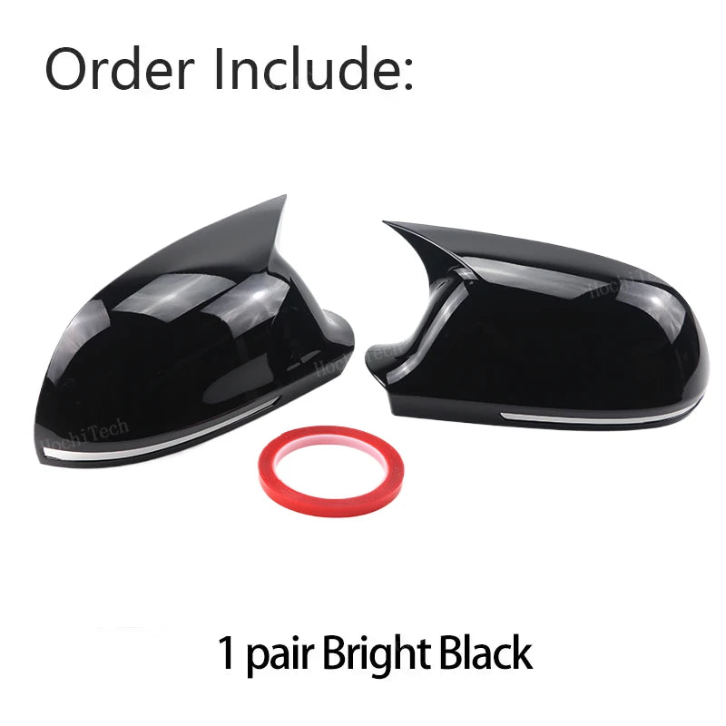 For Audi A4 S4 A5 S5 B8 8K, A6 S6 4F C6, A8 S8 D3, Q3 SQ3 2012-2015, A3 8P Black Horn Add on Side Rear View Mirror Cap Cover