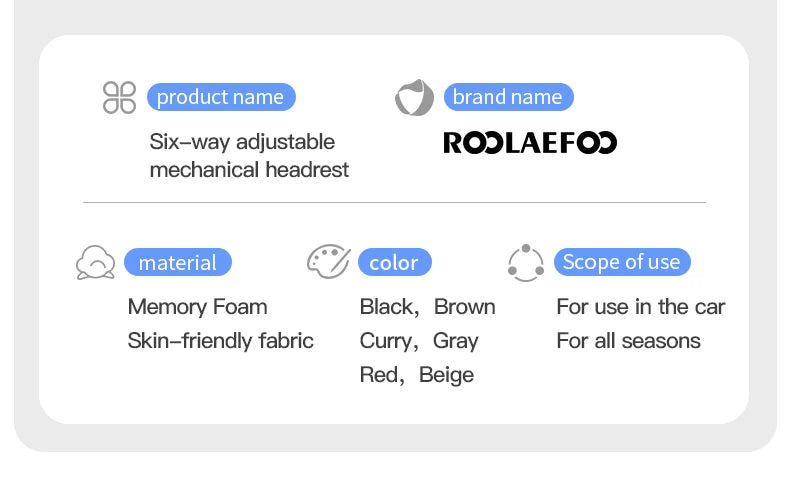 Leather Car Seat Headrest Cushion Multi-Function Memory Foam Car Neck Pillow Adjustable Car Headrest Pillow Auto Accessories