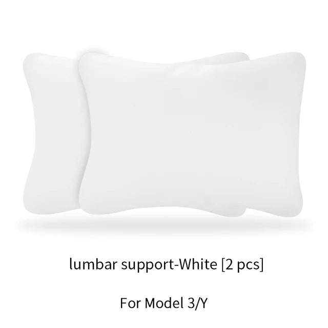 For Tesla Model 3 Y Flocking/Leather Car Seat Neck Pillow Soft Memory Neck Pillow High-Quality Headrest Lumbar Support