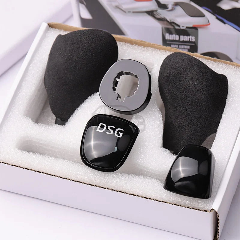 Leather Gear Shift Knob for Skoda Octavia/Superb/Fabia/Yeti 2010-2020 - DSG Side Cover & Interior Accessories Set OEM Fitment