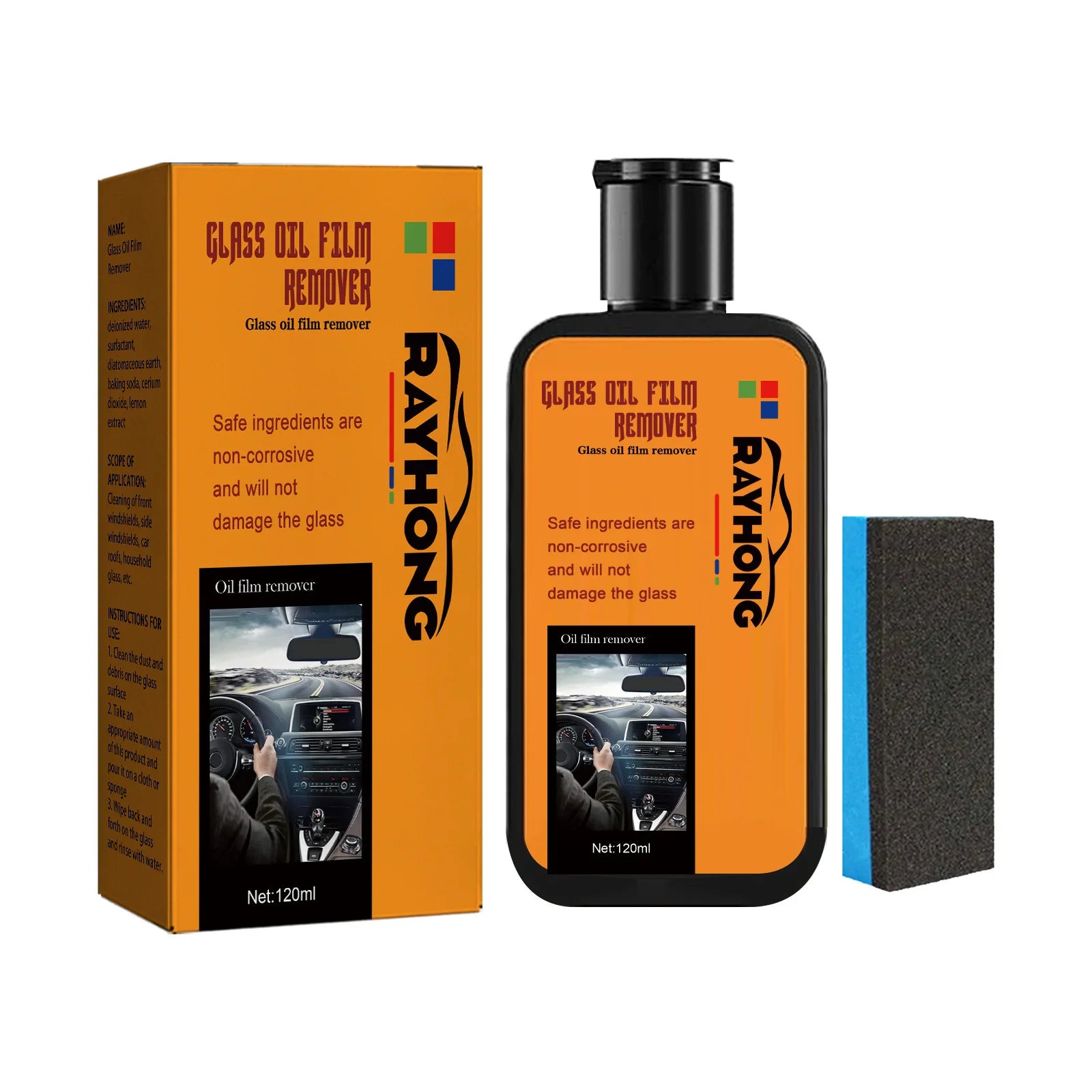 Car Glass Oil Film Remover Glass Polishing Compound Windshield Cleaner Car Glass Polishing Clear Window Auto Detailing