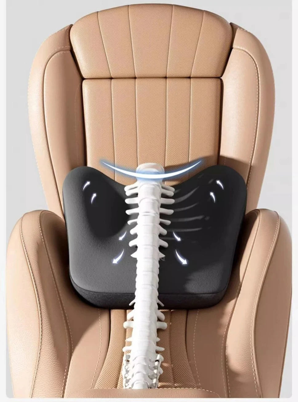 Car Headrest Lumbar Support Lumbar Cushion Memory Foam Cushion Backrest Lumbar Pillow Car Comfortable Neck Pillow Car Accsesorie