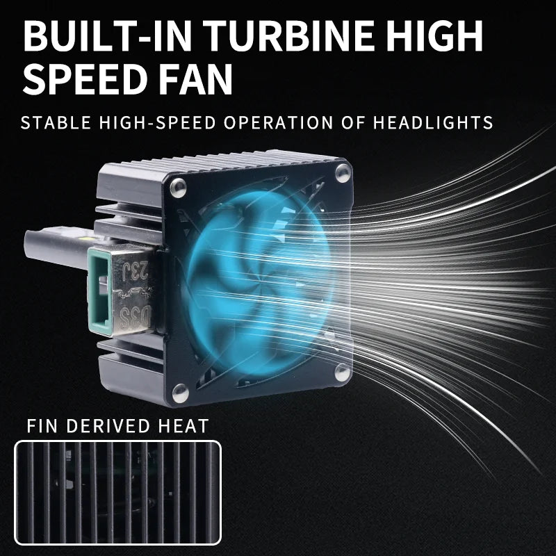 2PCS D1S D3S D8S LED Headlights HID 35W Universal Car Light D2S D4S Turbo LED 30000LM Two-sided CSP Chip 6000K Plug&Play 12V 24V