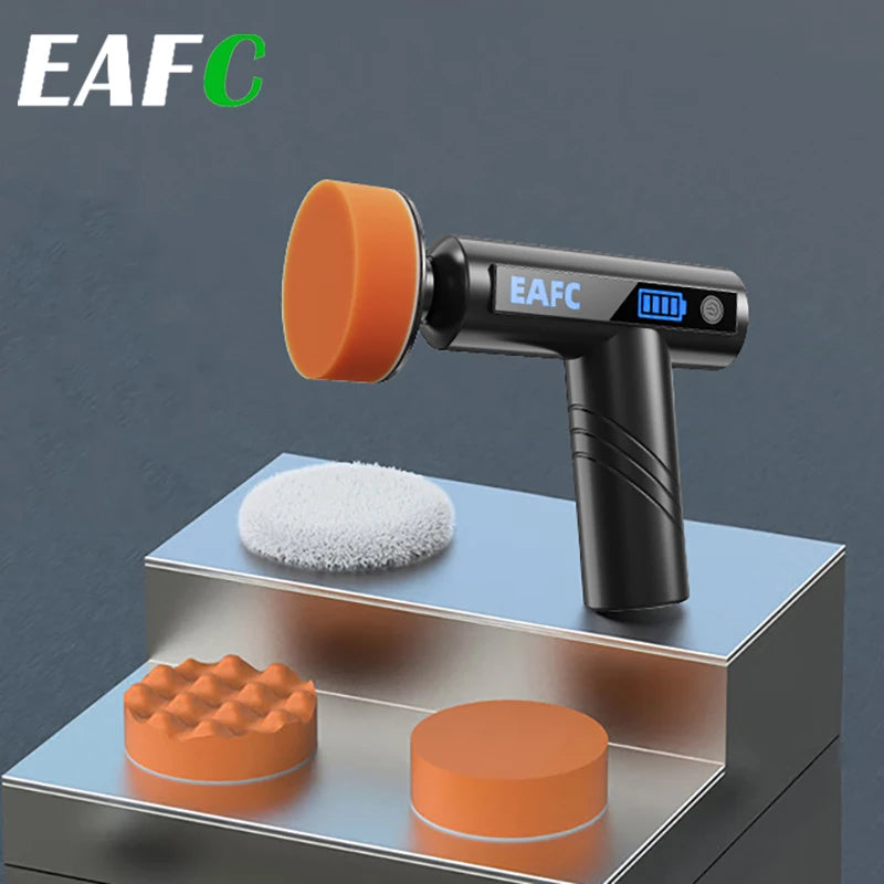 EAFC Car Polisher Handheld Wireless Polisher Car Polishing Waxing Machine Power Tool for Car Body Cleanig Waxing Repair